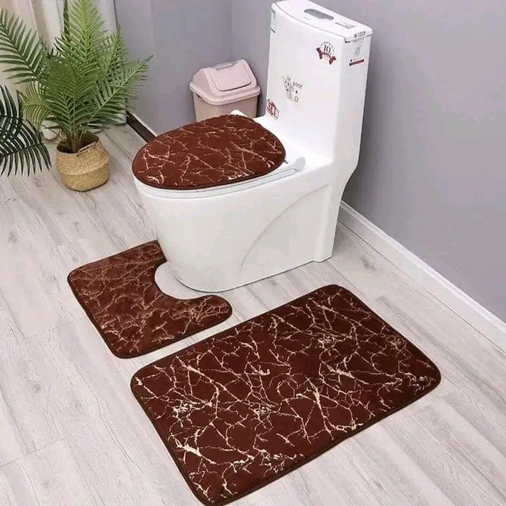 3 In 1 Toilet Mat Set