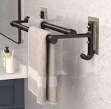 Punch-Free Wall Towel Rack With Hooks