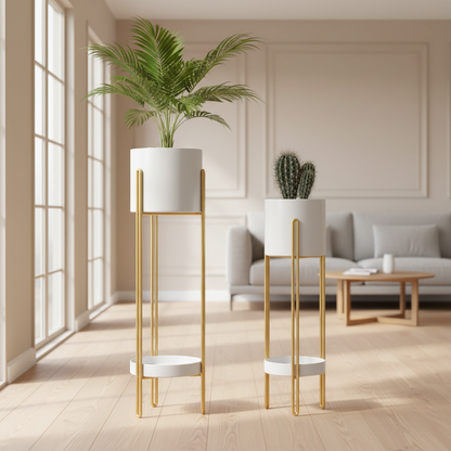 White Planter Stand