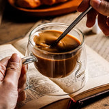 2pcs Double Wall Glass Coffee Mug