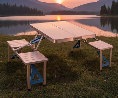 Portable Picnic Camping Table with 4 Seats