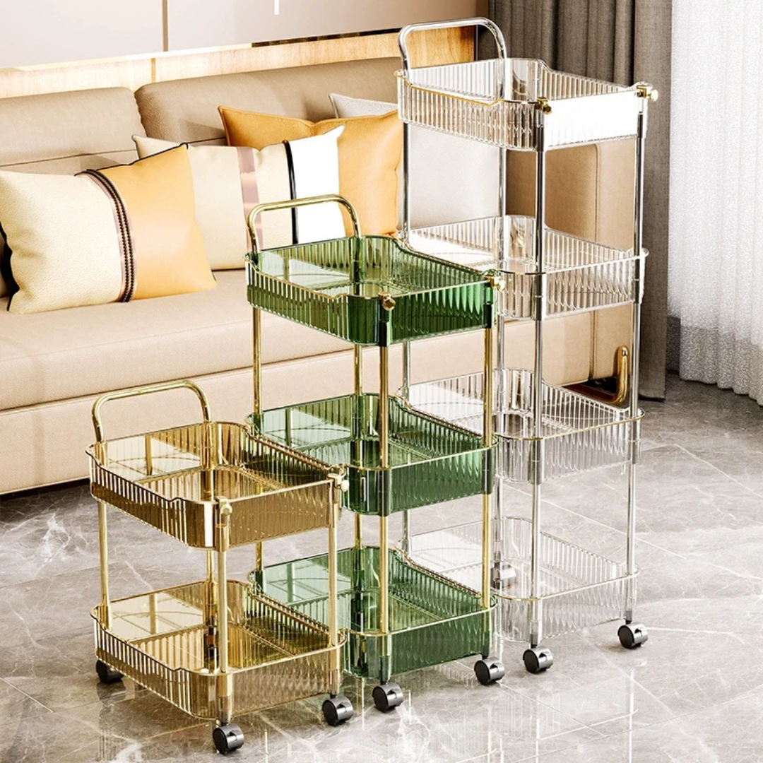 Multi-layer 2 Tier Kitchen Trolley