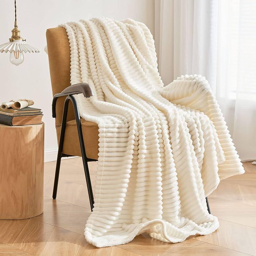 Large Christmas themed fleece throw blanket.