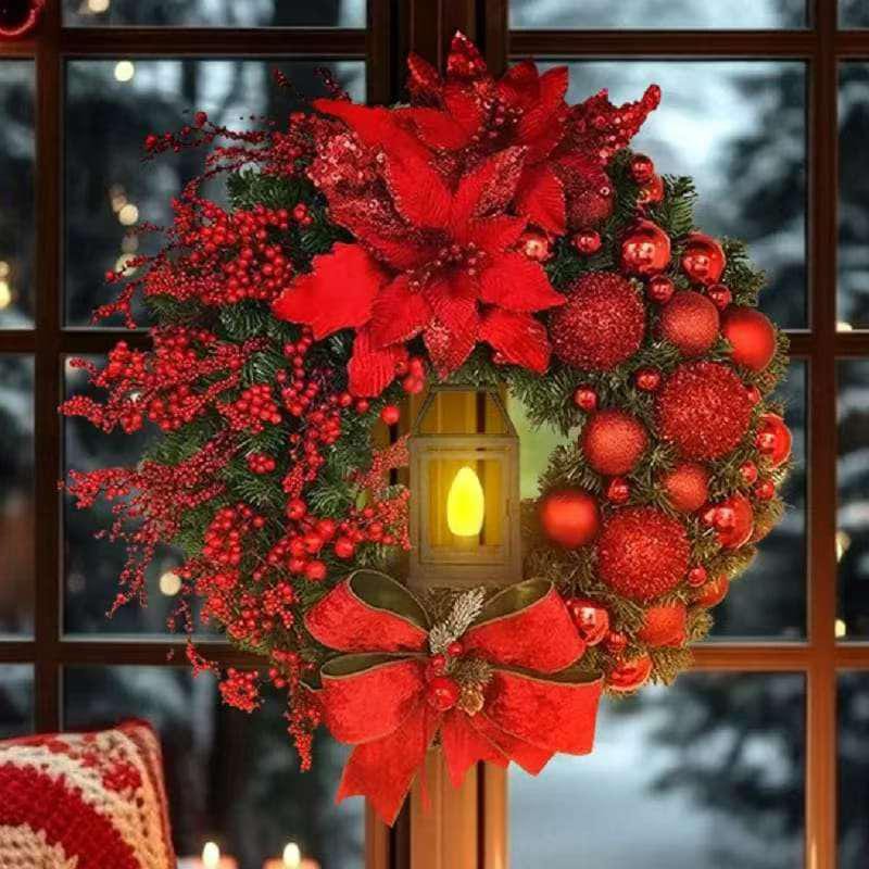 32cm Christmas Wreath with Lights