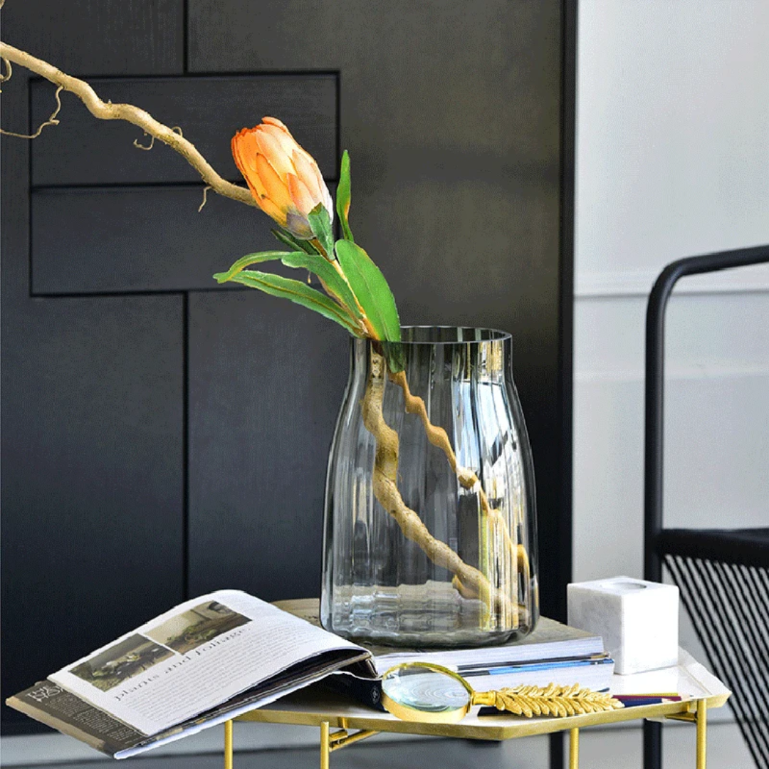 Wide Nordic Glass Vase