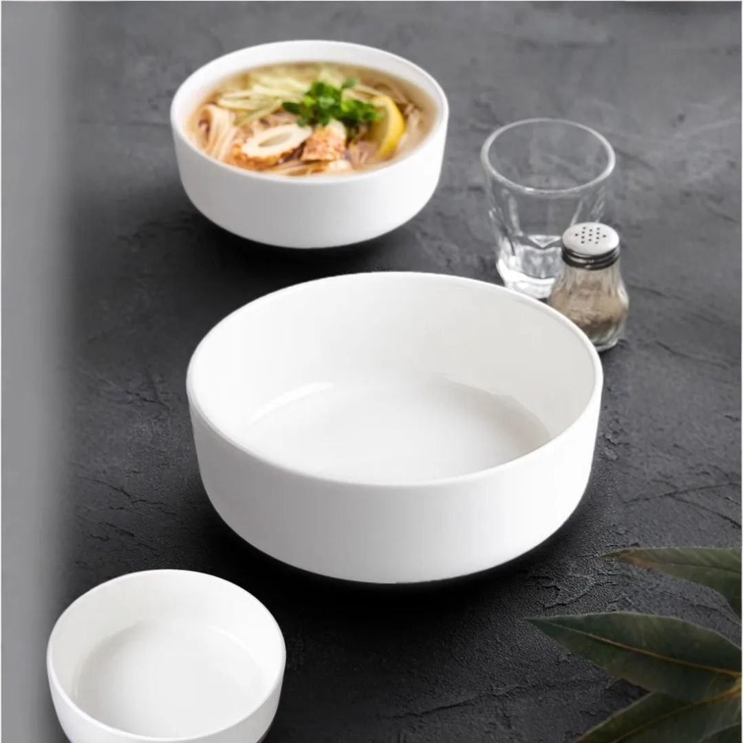 6-Pcs White Bowls Set