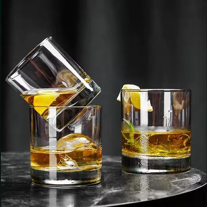 6 piece 350ml crystal clear glass set for beverages