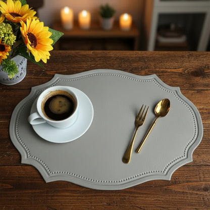 6 Piece Nordic Leather Anti-Slip Table Mats