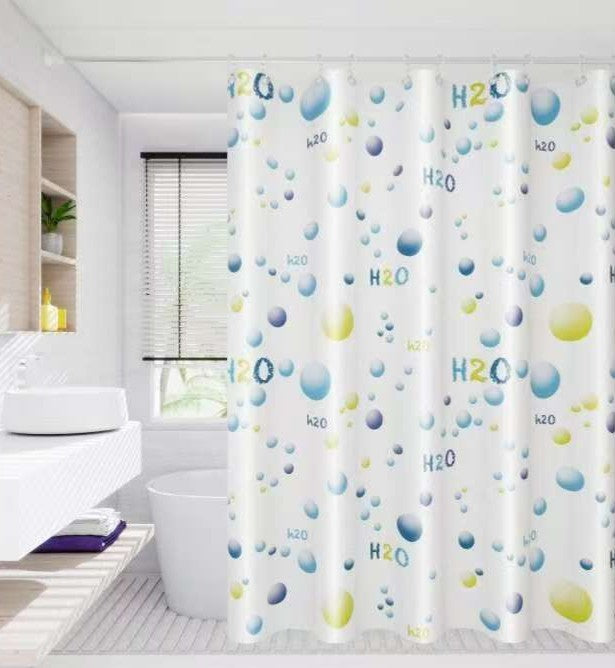 Shower Curtain with Hooks 180 × 200 cm