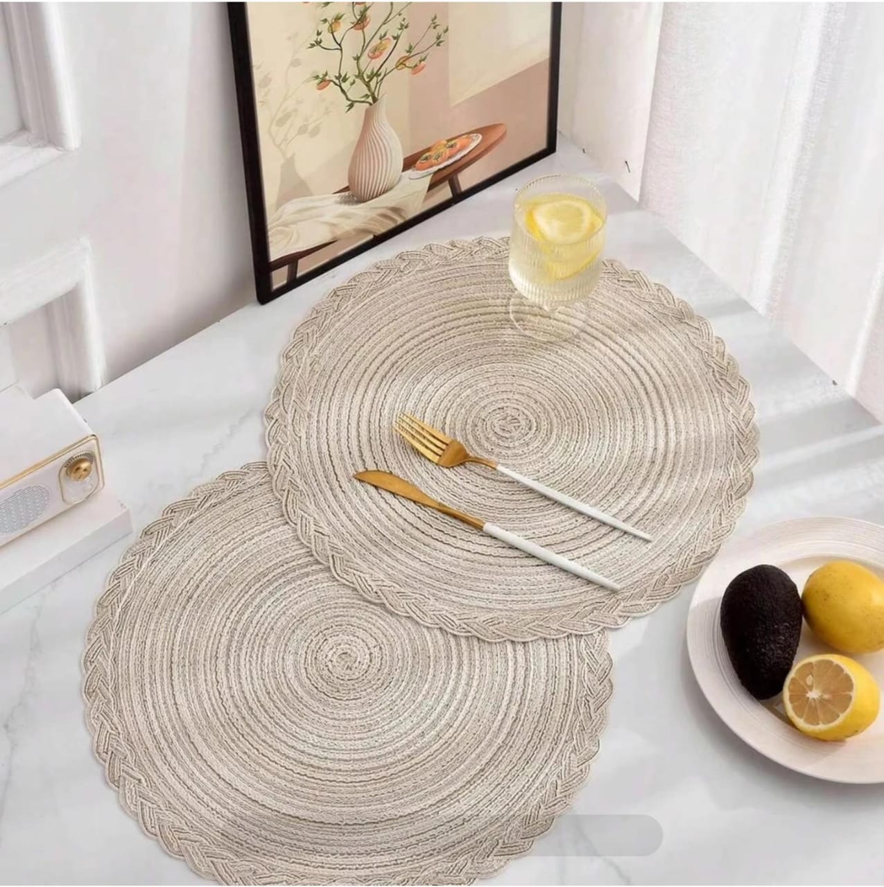 6Pcs Nordic Woven Table Mats Set