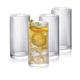Ribbed Aesthetic Highball Glass – Set of 6