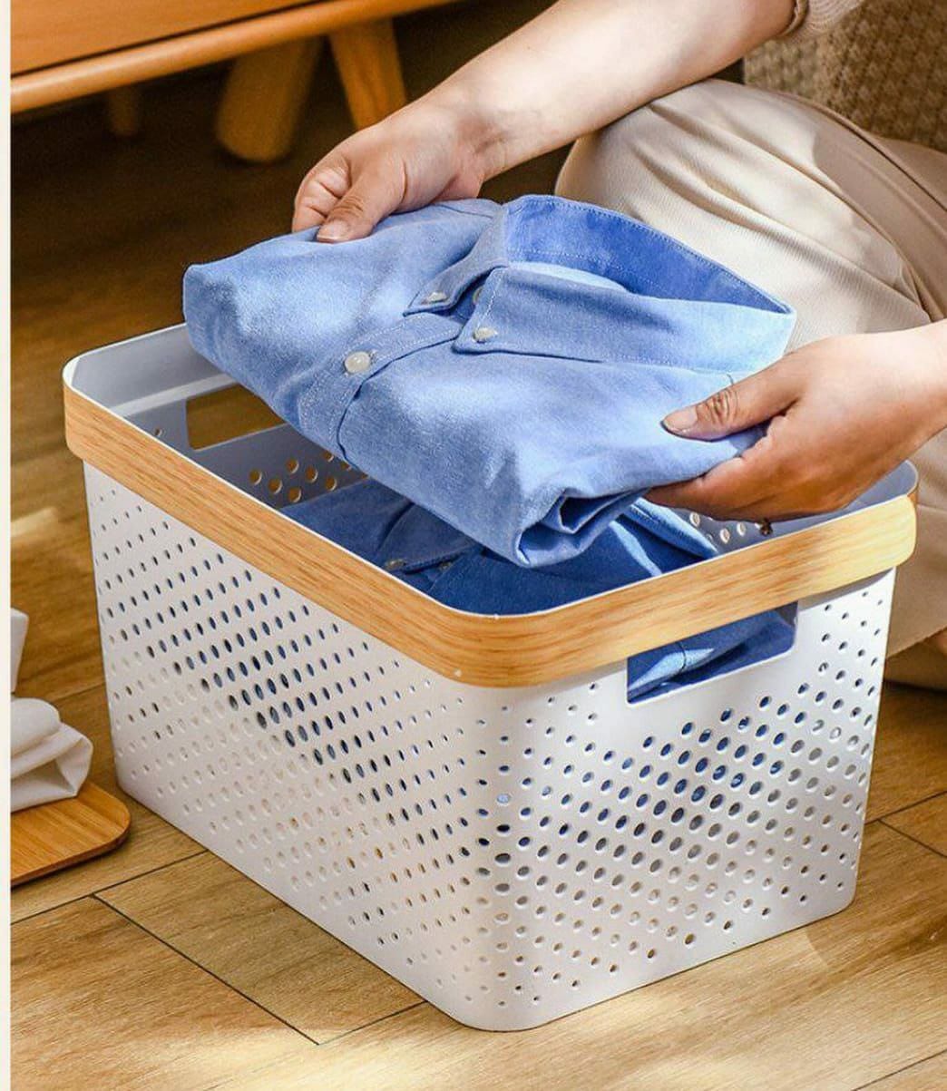Nordic Multipurpose Storage Basket with Goldish Lining