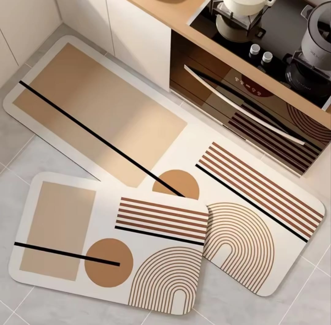 2 Piece Anti-Slip Kitchen Mat Set