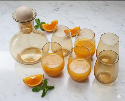 Lemon Decanter Gold