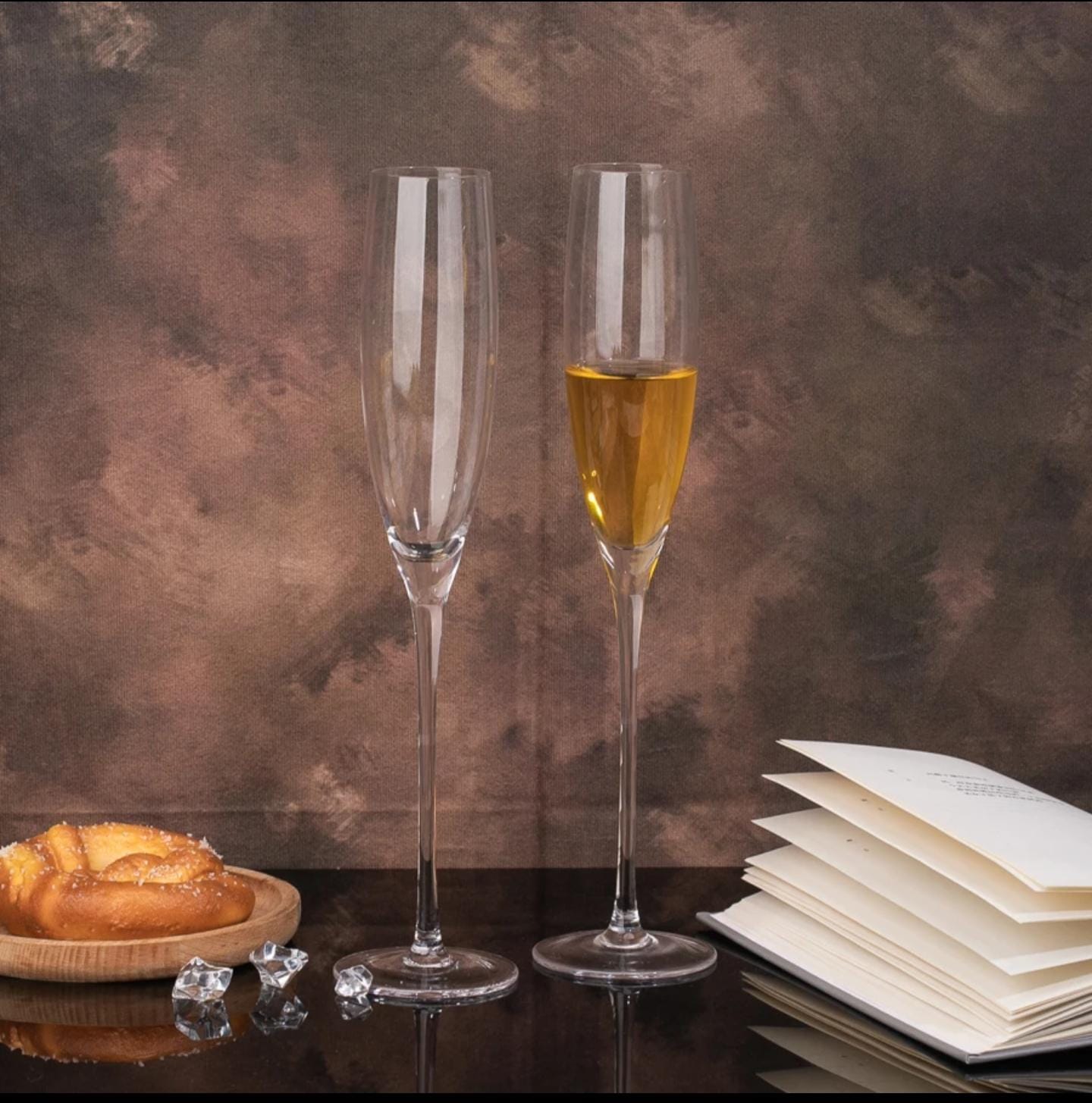 2pc Slim Long Champagne Flutes