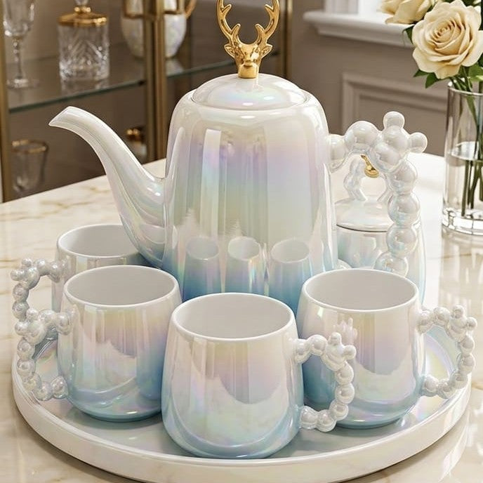 9Pcs Ceramic Tea Set