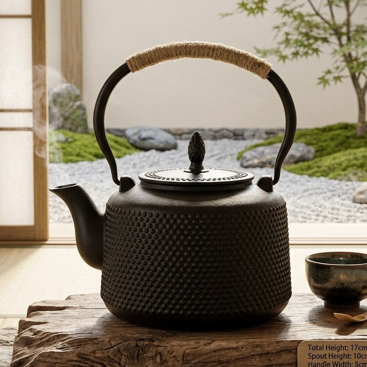 2.5L Cast Iron Teapot Set with Strainer Net