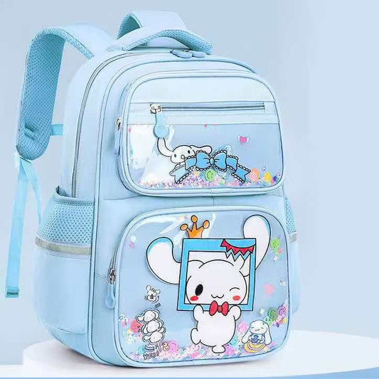 Cute cartoon school bag made from Oxford material available in pink, blue, and purple colors. 🎒✨