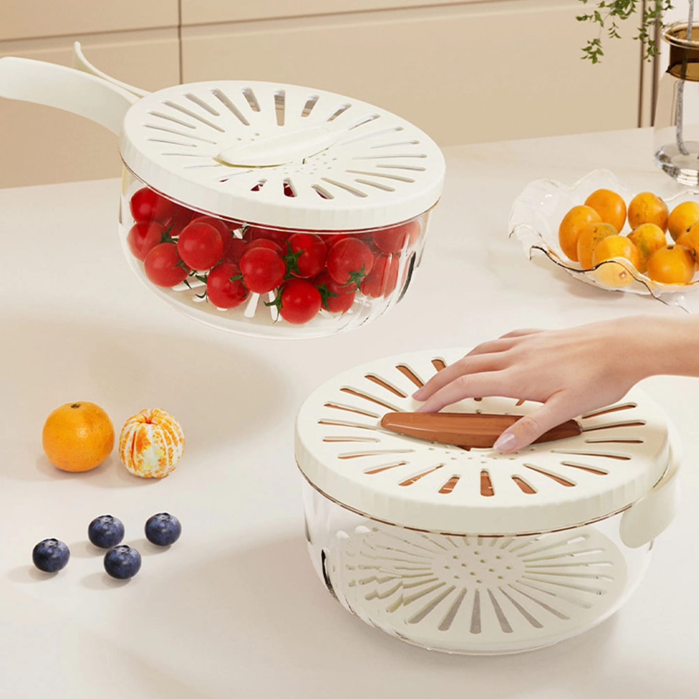 Multi-functional Food Storage & Drainer Container