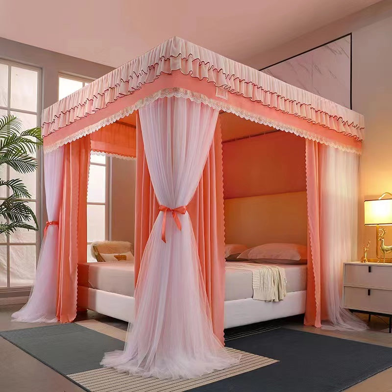 Canopy Bed Frame with Bed Curtain
