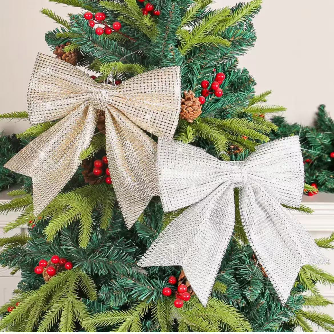 Christmas Diamond Ribbon Bows
