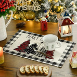 2Pc Plaid Christmas Rectangular Placemats