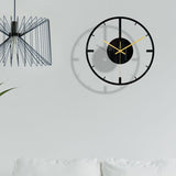 3D Black Acrylic Round Digital Wall Clock