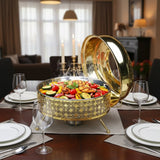 8L Gold Round Chafing Dish