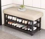 Entryway Shoe Rack with Padded Seat