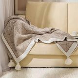 Bohemian knitted throw blankets