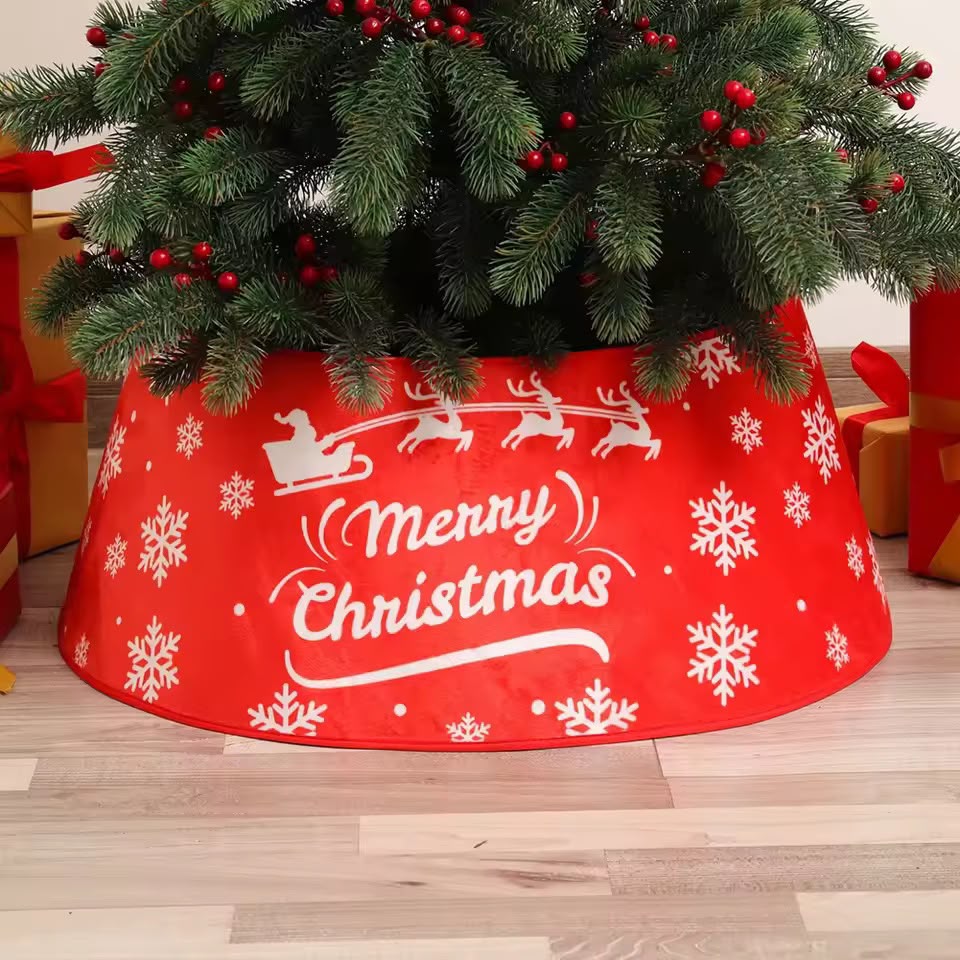 3D Christmas Tree Collar Skirt Decorative Tree Base Cover