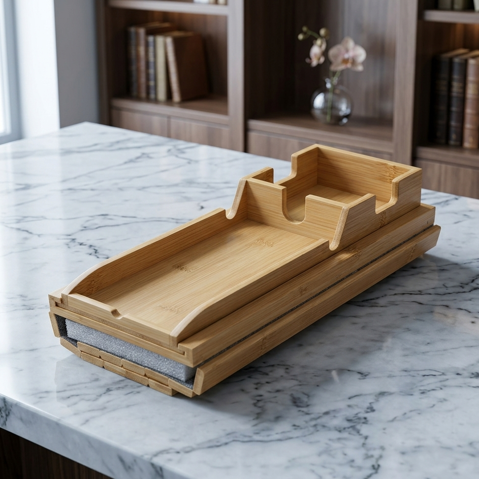 Bamboo Sofa Armrest Organizer