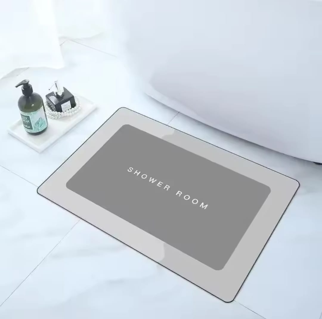 Large absorbent diatom bathroom mat with rubber bottom 50×80 cm