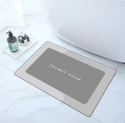 Large absorbent diatom bathroom mat with rubber bottom 50×80 cm