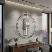 Minimalist circle wall clock with elegant modern design for luxury home and office décor