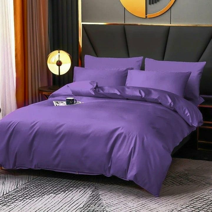6pcs Cotton Plain Duvet Cover Set 7×8