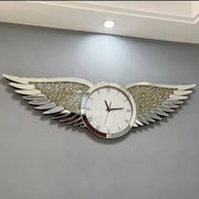 Light luxury diamond encrusted wall clock with elegant modern decorative design for stylish interiors. 