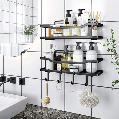 Dawood Lifestyle & Gadgets kes 2 Pcs Rustproof Shower Caddy Shelf Bathroom Organizer Set
