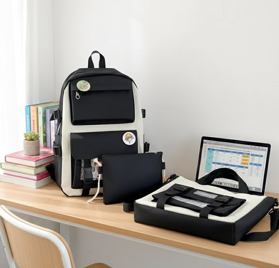 4-in-1 Big Size School Bags Set