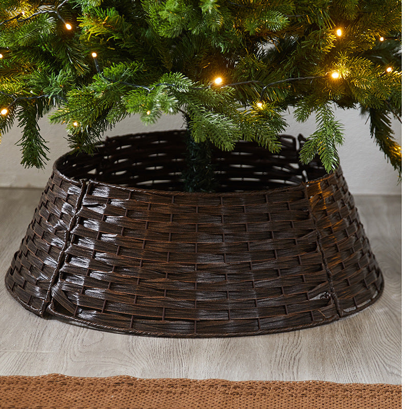 Size Christmas Tree Stand With Rattan Base