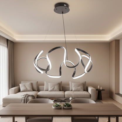 Chandelier Light Ceiling LED 80 Watt Brown-WH 2024-04-BR-TC