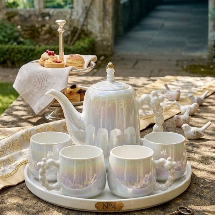 9Pcs Ceramic Tea Set