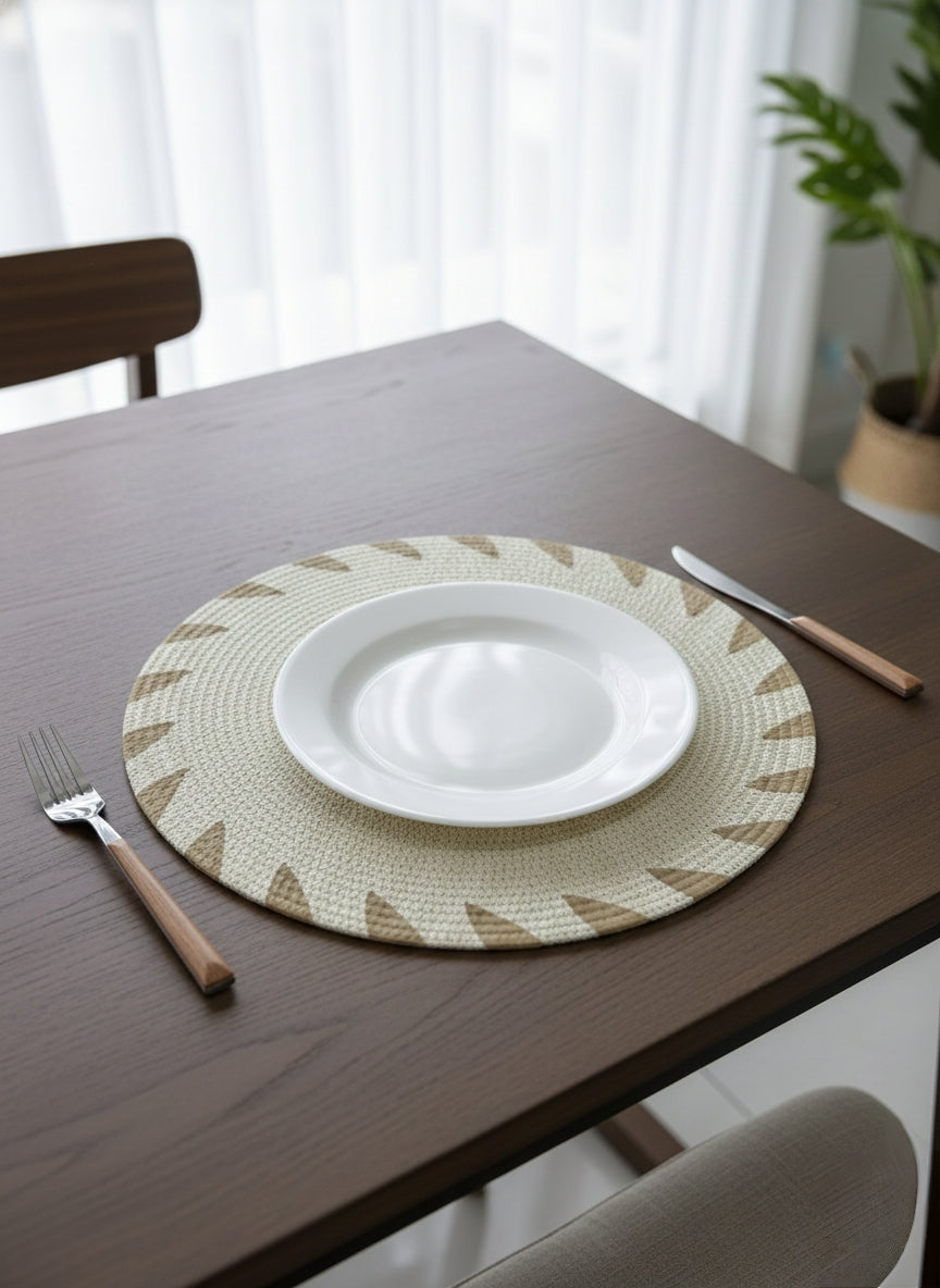 Round Elegant Braided Table Mats