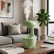Anti gravity water droplets humidifier with 8000ml capacity, fine mist spray, and optical illusion water effect