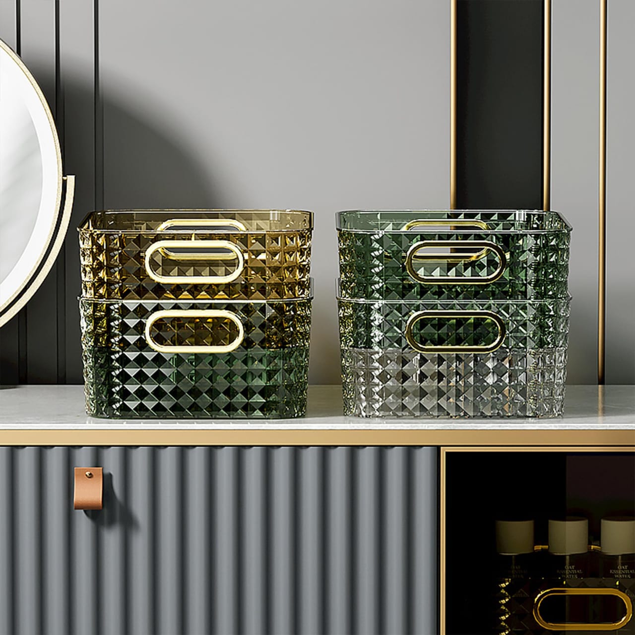 Gold Handle Container