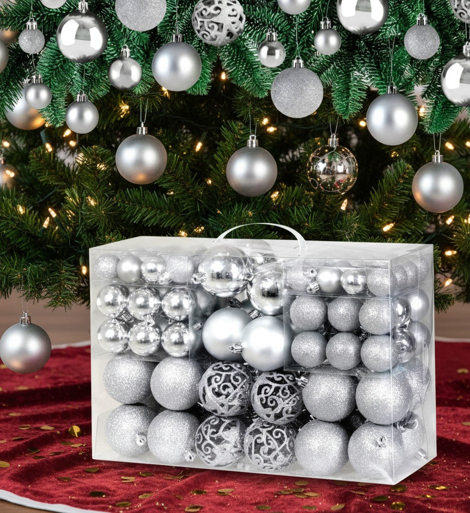 100pcs Christmas Tree Decor Balls Set