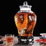 Glass Beverage Dispenser With Faucet