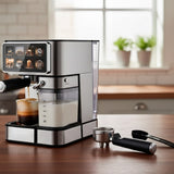 Expresso Coffee Maker With Led Touch Screen And Automatic Milk Frother