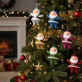 6pc Christmas Santa Claus Ornament