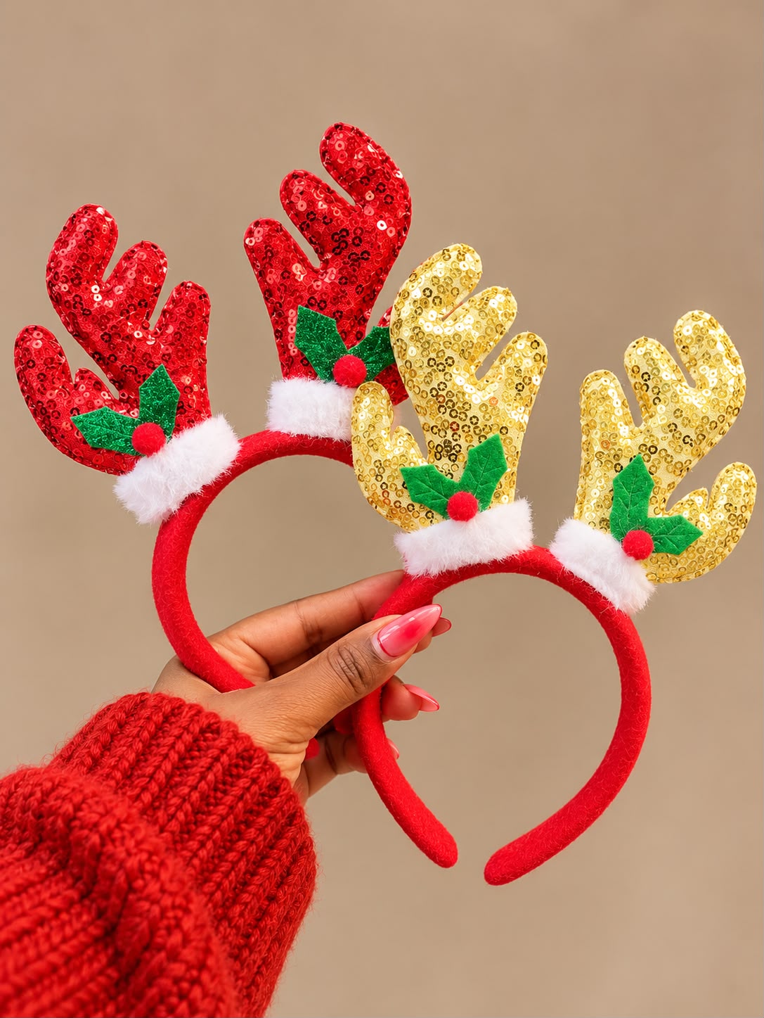 4pcs set Christmas Reindeer Antler Headband